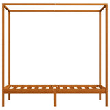 Bed Frame Honey brown Solid pine wood Single Bed Frame 283257