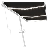 ZNTS Manual Retractable Awning with LED 600x350 cm Anthracite 3069684