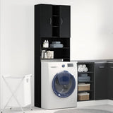 Washing Machine Cabinet Black Oak 64x25.5x190 cm 862065