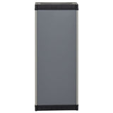 Garden Storage Cabinet Grey and Black PVC and Polypropylene Compact 340982