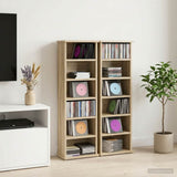 CD Cabinet 2 pcs Sonoma Oak 32 x 17 x 92 cm Engineered Wood 8012751