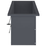 Garden Planter with LED 2 pcs Antracite 30 x 100 x 30 cm Steel 8008117