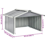 Garden Robot Lawnmower Shed 92x97x63 cm Galvanised Steel Grey 150908