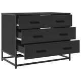 Drawer Cabinet Black 70x41x56 cm Engineered Wood 849074