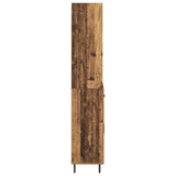Highboard Old Wood 69.5 x 34 x 180 cm Engineered Wood and Glass 3415666