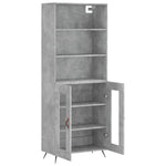 Highboard Concrete Grey 69.5x34x180 cm Engineered Wood 3189289