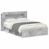 Bed Frame with Storage Concrete Grey 140 x 190 cm 3433488
