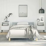 Bed Frame without Mattress Light Grey Twin XL Fabric 347450