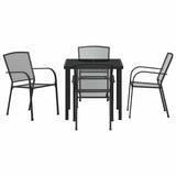 Garden Dining Set 5 pcs Anthracite Powder-Coated Steel 3379283