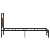 Bed Frame without Mattress 90x200 cm Brown Oak Engineered Wood 4100475