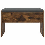 Hall Bench with Cushion Smoked Oak 63 x 38 x 40 cm 891548