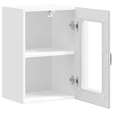Kitchen Wall Cabinet with Glass Door Lucca White 853767
