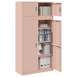 Storage Cabinet 2 pcs Pink 90 x 40 x 180 cm Steel Lockable 3438652