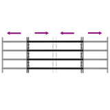 Security Grille for Windows with 4 Crossbars 3 pcs 93-174 cm 42031290