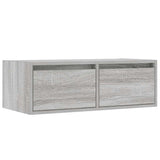 TV Cabinet with LED Lights Grey Sonoma 75x35.5x25 cm 860234