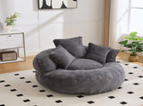 GOMYWAY Bean Bag Chairs for Adults/Kids,Large Bean Bag Chair with 3 Pillows & Armrest, Soft Corduroy W2678P489500
