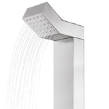 Garden Shower with Grey Base 225 cm Stainless Steel 3070792