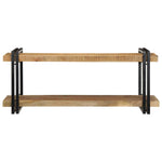 ZNTS Wall Shelf 110x33x45 cm Solid Rough Wood Mango 4017488