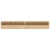 TV Wall Cabinets 2 pcs Sonoma Oak 100x30x30 cm Engineered Wood 836887