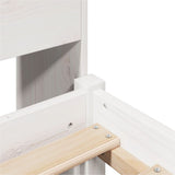 Bookcase Bed without Mattress White 100x200 cm Solid Wood Pine 3321878