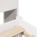 ZNTS Bookcase Bed without Mattress White 100x200 cm Solid Wood Pine 3321878