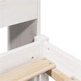 ZNTS Bookcase Bed without Mattress White 100x200 cm Solid Wood Pine 3321878