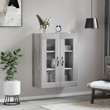 Wall Mounted Cabinet Grey Sonoma 69.5x34x90 cm Engineered Wood 834992