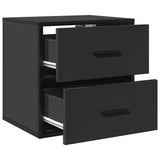 ZNTS Wall-mounted Bedside Cabinet Black 40x31x39.5 cm 848724