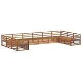 Sofa Sets 10 pcs Natural Solid Acacia Wood 3374219