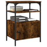 Printer Stand 3-Tier Smoked Oak 50x40x76 cm Engineered Wood 842293