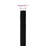ZNTS Work Rope Black 18 mm 25 m Polyester 152837