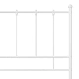 Bed Frame without Mattress White Metal 140x200 cm 324956