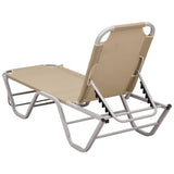 Sun Lounger Aluminium and Textilene Cream 310526
