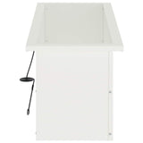 Garden Planter with LED White 30 x 80 x 30 cm Steel 8008100