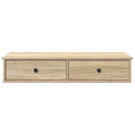 ZNTS Wall Shelf with Drawers Sonoma Oak 100x37.5x19 cm Engineered Wood 859961