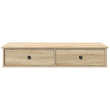 ZNTS Wall Shelf with Drawers Sonoma Oak 100x37.5x19 cm Engineered Wood 859961