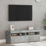 TV Cabinets with LED Lights 2 pcs Concrete Grey 60x35x40 cm 804418
