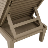 Sun Lounger Light brown Polypropylene 155x58x83 cm 364147