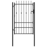 Fence Gate HORST 100 x 150 cm Metal Black Lockable 42034046
