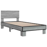 Bed Frame without Mattress Grey Sonoma 75x190 cm Small Single 845815