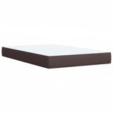 Box Spring Bed with Mattress Dark Brown 120x200 cm Fabric 3285865