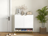 Shoe Storage Cabinet, Modern Shoe Cupboard with Open Shelf, Adjustable Shelf, 6 Vents, Shoe Rack for T3398P343522
