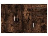 Sideboard Smoked Oak 91x29.5x75 cm Engineered Wood 823274