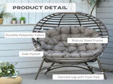 Egg Chair with Cushion & Side Pocket - Brown T3398P325311