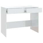 ZNTS Desk High Gloss White 101x50x76.5 cm Engineered Wood 809563