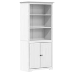 ZNTS Bookcase BODO White 80x40x172 cm Solid Wood Pine 355056