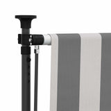 Outdoor Roller Blind Anthracite and White 150 x 270 cm 42037139