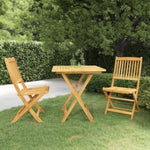 ZNTS 3 Piece Folding Garden Dining Set Solid Acacia Wood 3058258