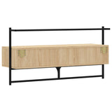 TV Cabinet Wall-mounted Sonoma Oak 100.5x30x51 cm Engineered Wood 833459