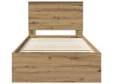 Bed Frame Artisian Oak 75 x 190 cm Solid Pine Wood 3411081